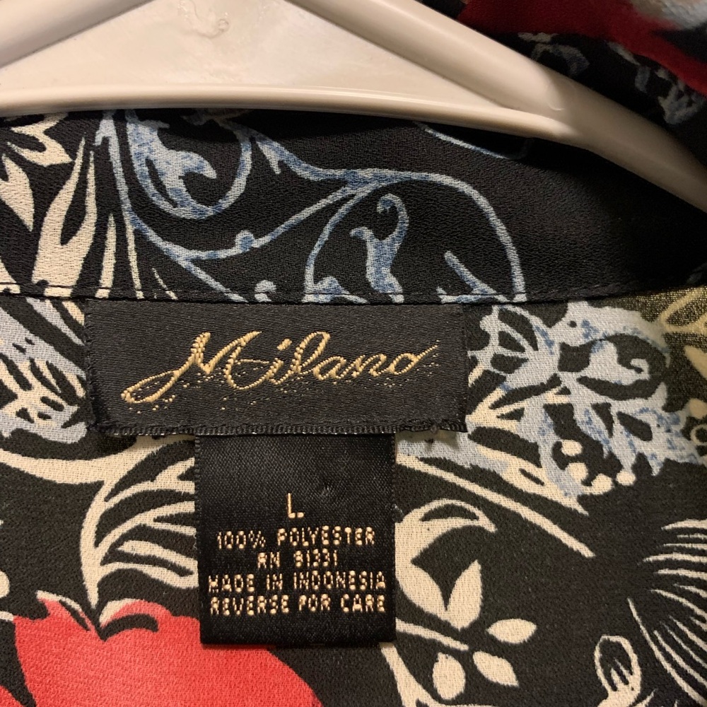 Milano semi-sheer Floral blouse